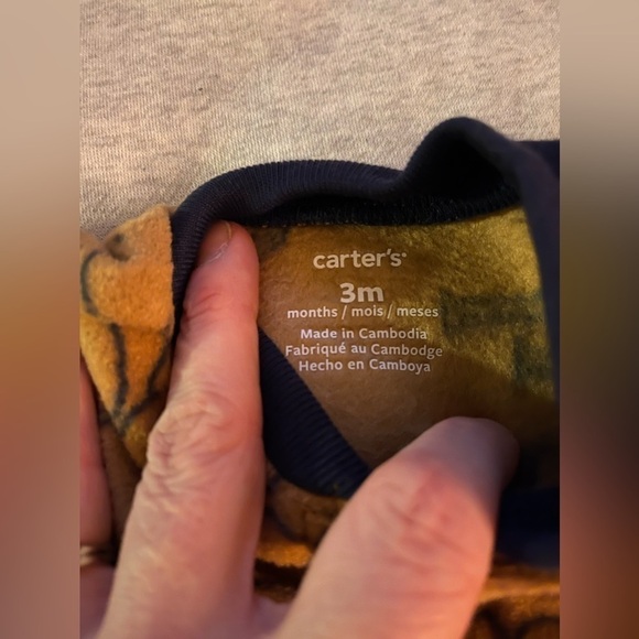 Carters | Fleece pajamas | baby boy 3 mo - Picture 3 of 3